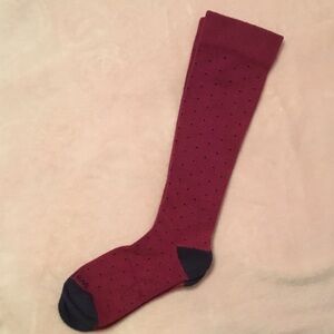 Burgundy and Navy Women's Compression Socks